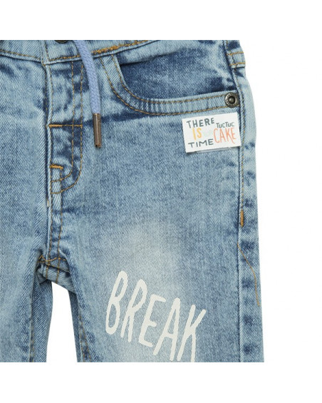 Pantalon en jeans lacets garçon bleu basicos kids Pantalon en jeans lacets garçon bleu basicos kids