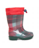 Bottes de pluie à carreaux fille rouges highlands Bottes de pluie à carreaux fille rouges highlands