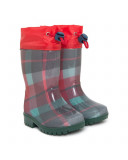 Bottes de pluie à carreaux fille rouges highlands Bottes de pluie à carreaux fille rouges highlands