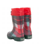 Bottes de pluie à carreaux fille rouges highlands Bottes de pluie à carreaux fille rouges highlands