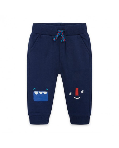 Pantalon en peluche jogging garçon bleu superfreaks Pantalon en peluche jogging garçon bleu superfreaks