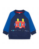 Sweat-shirt en peluche petit monstre garçon bleu superfreaks Sweat-shirt en peluche petit monstre garçon bleu superfreaks