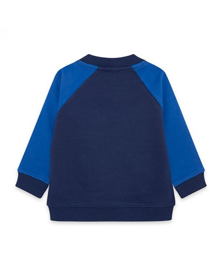 Sweat-shirt en peluche petit monstre garçon bleu superfreaks Sweat-shirt en peluche petit monstre garçon bleu superfreaks