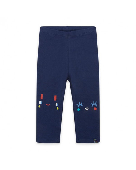 Leggings en jersey visages fille bleus superfreaks