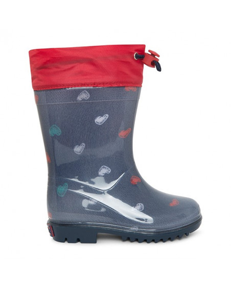 Bottes de pluie coeurs fille bleues breakfast time Bottes de pluie coeurs fille bleues breakfast time