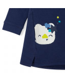 Robe en coton molletonné chats fille bleue superfreaks Robe en coton molletonné chats fille bleue superfreaks
