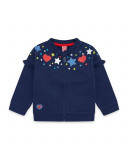 Sweat-shirt en peluche avec fermeture éclair fille bleu Sweat-shirt en peluche avec fermeture éclair fille bleu