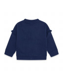 Sweat-shirt en peluche avec fermeture éclair fille bleu Sweat-shirt en peluche avec fermeture éclair fille bleu