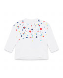 Tee-shirt en jersey coeurs fille blanc superfreaks Tee-shirt en jersey coeurs fille blanc superfreaks