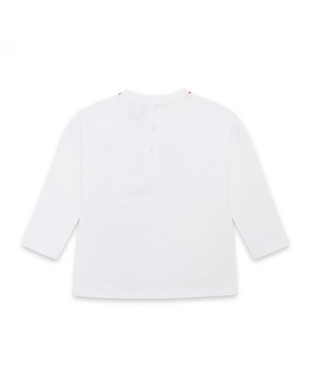 Tee-shirt en jersey coeurs fille blanc superfreaks Tee-shirt en jersey coeurs fille blanc superfreaks