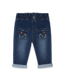 Pantalon en sergé avec poches fille bleu superfreaks Pantalon en sergé avec poches fille bleu superfreaks