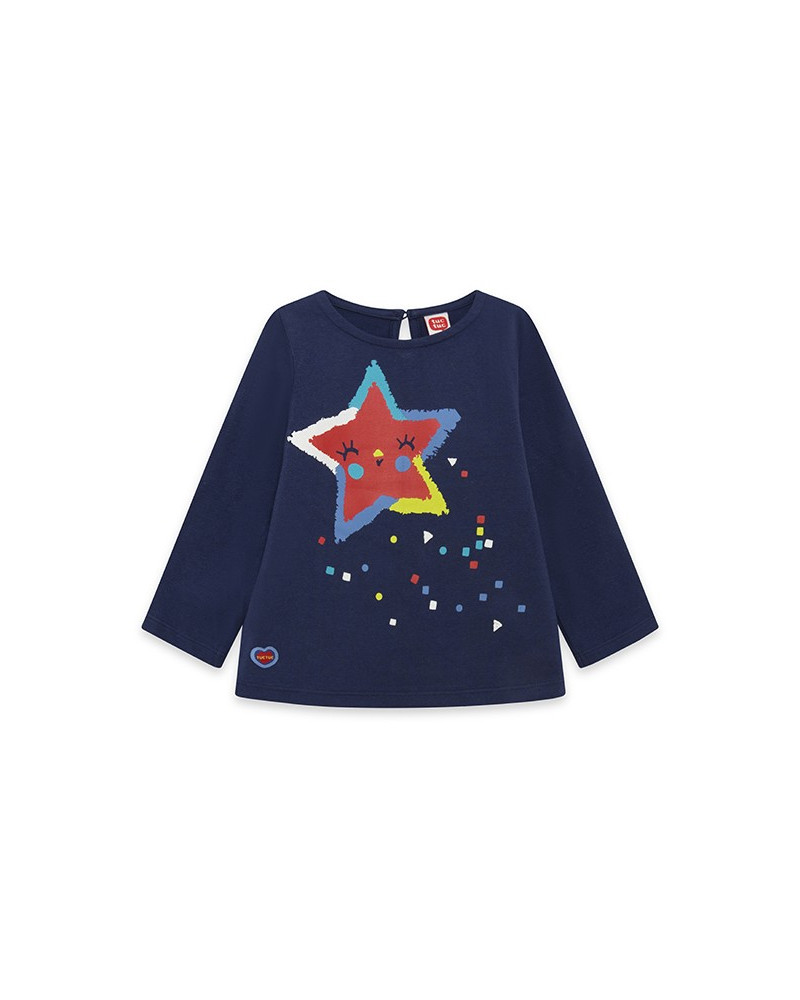 Tee-shirt en jersey étoile fille bleu superfreaks