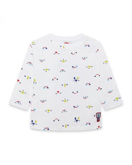 Tee-shirt en jersey imprimée garçon blanc superfreaks Tee-shirt en jersey imprimée garçon blanc superfreaks