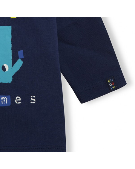 Tee-shirt en jersey petits monstres garçon bleu superfreaks Tee-shirt en jersey petits monstres garçon bleu superfreaks