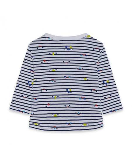 Tee-shirt en jersey à rayures garçon bleu superfreaks Tee-shirt en jersey à rayures garçon bleu superfreaks