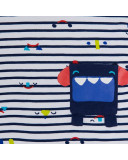 Tee-shirt en jersey à rayures garçon bleu superfreaks Tee-shirt en jersey à rayures garçon bleu superfreaks