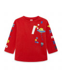 Tee-shirt en jersey imprimée garçon rouge superfreaks Tee-shirt en jersey imprimée garçon rouge superfreaks