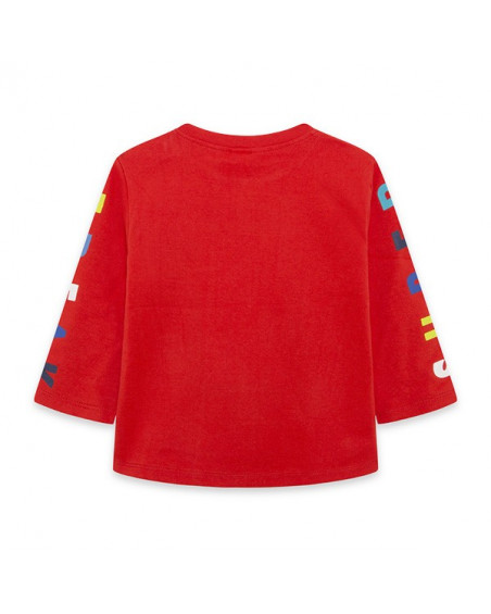 Tee-shirt en jersey imprimée garçon rouge superfreaks Tee-shirt en jersey imprimée garçon rouge superfreaks