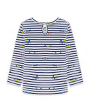 Tee-shirt en jersey à rayures fille bleu superfreaks Tee-shirt en jersey à rayures fille bleu superfreaks