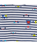 Tee-shirt en jersey à rayures fille bleu superfreaks Tee-shirt en jersey à rayures fille bleu superfreaks
