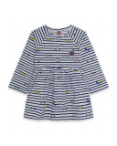 Robe en jersey à rayures fille bleue superfreaks Robe en jersey à rayures fille bleue superfreaks