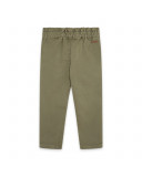 Pantalon en sergé lacets fille vert hidden nature Pantalon en sergé lacets fille vert hidden nature