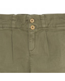 Pantalon en sergé lacets fille vert hidden nature Pantalon en sergé lacets fille vert hidden nature