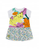 Robe en jersey combiné fille blanche in the jungle Robe en jersey combiné fille blanche in the jungle