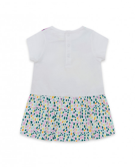 Robe en jersey combiné fille blanche in the jungle Robe en jersey combiné fille blanche in the jungle