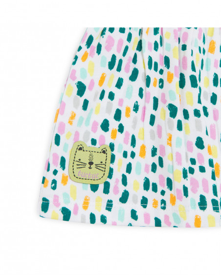 Robe en jersey combiné fille blanche in the jungle Robe en jersey combiné fille blanche in the jungle