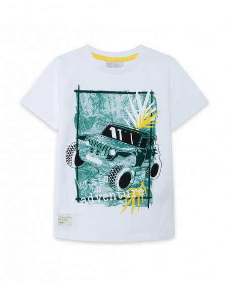 Tee-shirt en jersey avec poches garçon blanche jungle street Tee-shirt en jersey avec poches garçon blanche jungle street