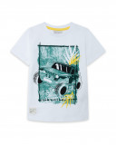 Tee-shirt en jersey avec poches garçon blanche jungle street Tee-shirt en jersey avec poches garçon blanche jungle street