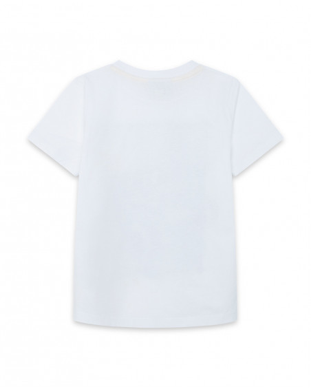 Tee-shirt en jersey avec poches garçon blanche jungle street Tee-shirt en jersey avec poches garçon blanche jungle street