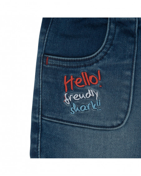 Bermuda en jeans avec poches garçon bleu red submarine Bermuda en jeans avec poches garçon bleu red submarine