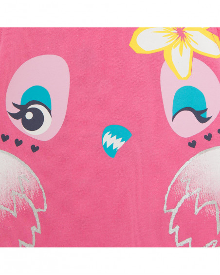 Grenouillère en jersey+sac short fille rose tahiti Grenouillère en jersey+sac short fille rose tahiti