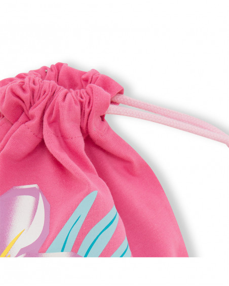 Grenouillère en jersey+sac short fille rose tahiti Grenouillère en jersey+sac short fille rose tahiti