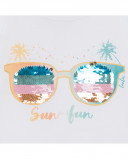 Tee-shirt en jersey lunettes fille blanche venice beach Tee-shirt en jersey lunettes fille blanche venice beach