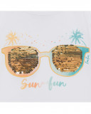 Tee-shirt en jersey lunettes fille blanche venice beach Tee-shirt en jersey lunettes fille blanche venice beach
