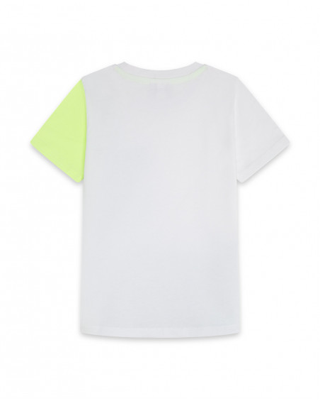 Tee-shirt en jersey poche garçon blanche play