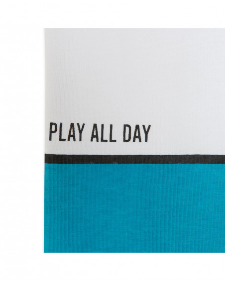 Tee-shirt en jersey poche garçon blanche play