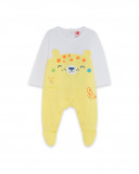 Grenouillère en jersey long avec pieds garçon jaune hi! sunshine Grenouillère en jersey long avec pieds garçon jaune hi! sunshine