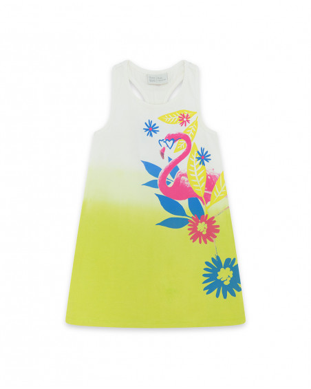 Robe en jersey bretelles fille blanche ready to bloom