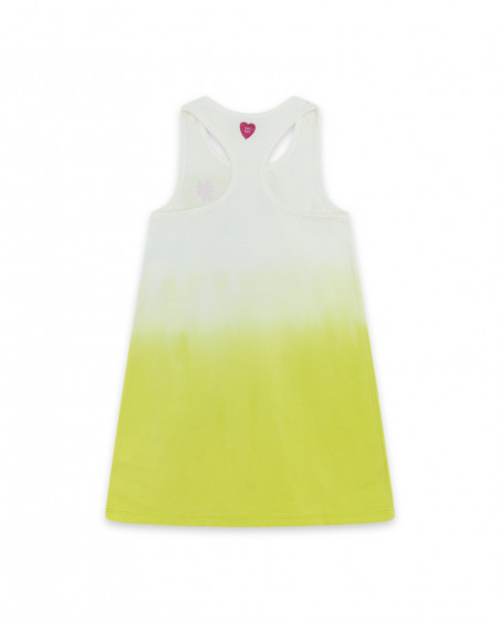 Robe en jersey bretelles fille blanche ready to bloom