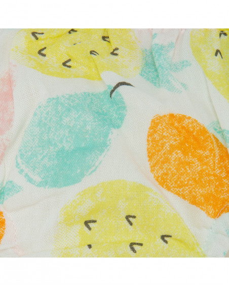 Robe en chiffon imprimé fille orange picnic time Robe en chiffon imprimé fille orange picnic time