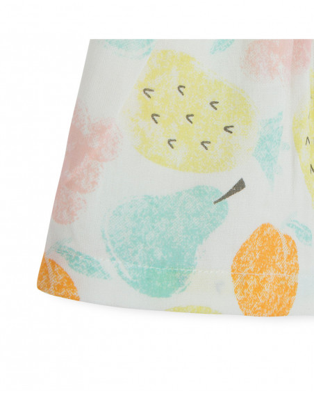 Robe en chiffon imprimé fille orange picnic time Robe en chiffon imprimé fille orange picnic time