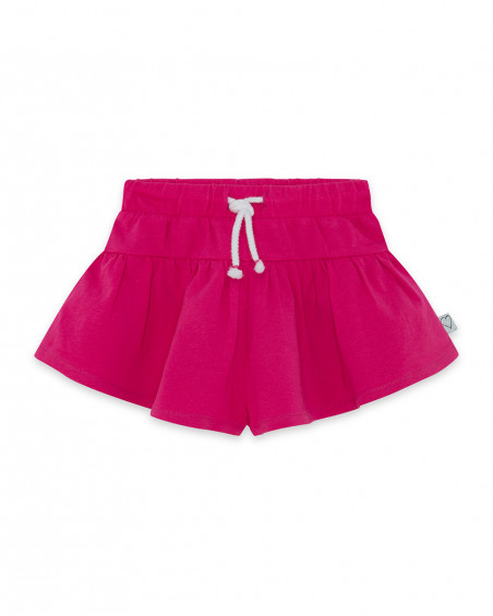 Short en jersey lacets fille fucsia basicos kids Short en jersey lacets fille fucsia basicos kids