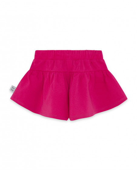 Short en jersey lacets fille fucsia basicos kids Short en jersey lacets fille fucsia basicos kids