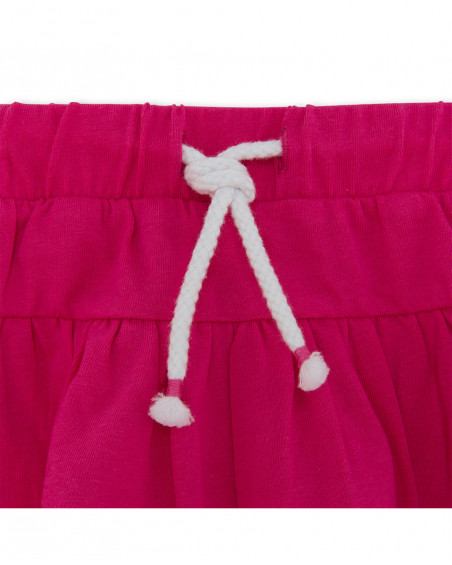 Short en jersey lacets fille fucsia basicos kids Short en jersey lacets fille fucsia basicos kids