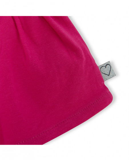 Short en jersey lacets fille fucsia basicos kids Short en jersey lacets fille fucsia basicos kids