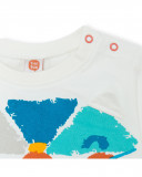 Tee-shirt en jersey imprimée fille beige smile today Tee-shirt en jersey imprimée fille beige smile today